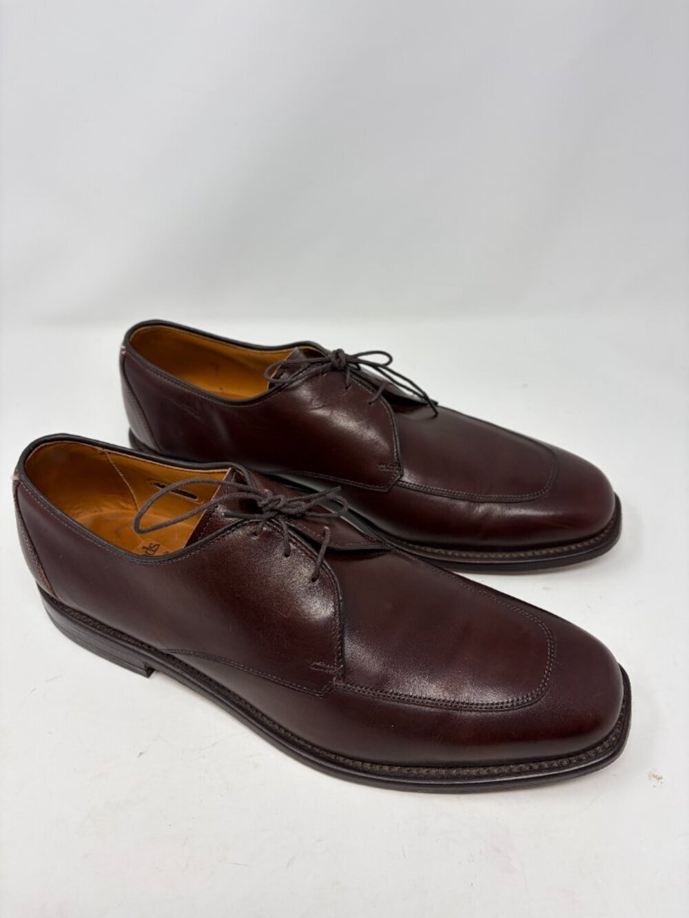 Allen Edmonds men's Burton dress shoes 10 D brown leather square toe oxford